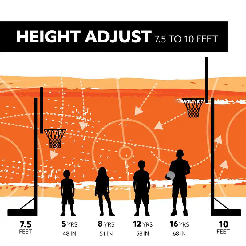 Load image into Gallery viewer, 60 In. Tempered Glass Mammoth Bolt down Basketball Hoop
