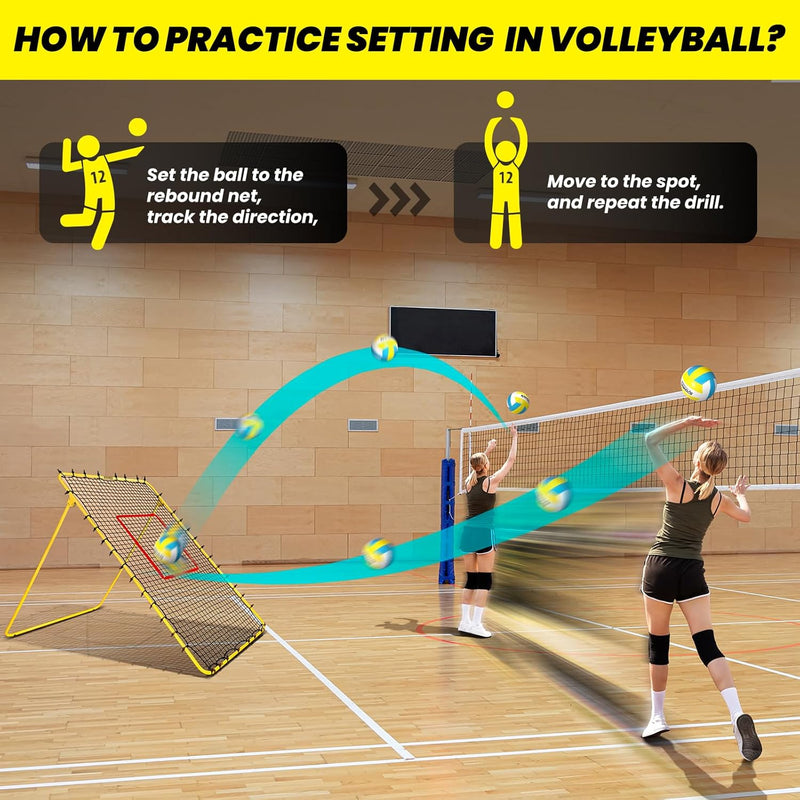 Load image into Gallery viewer, Adjustable 4X7 Ft Volleyball Rebounder Net for Indoor/Outdoor Training
