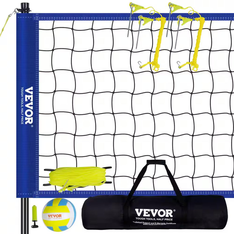 Load image into Gallery viewer, Outdoor Portable Volleyball Net System with Adjustable Height 1.5 In. Dia Steel Poles Professional Volleyball Set
