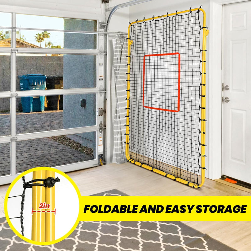 Load image into Gallery viewer, Adjustable 4X7 Ft Volleyball Rebounder Net for Indoor/Outdoor Training
