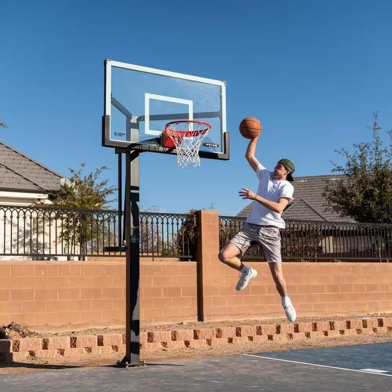 Load image into Gallery viewer, 60 In. Tempered Glass Mammoth Bolt down Basketball Hoop
