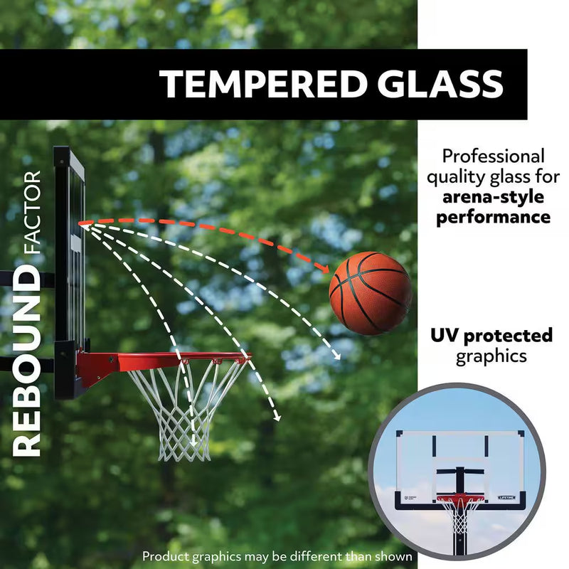 Load image into Gallery viewer, 60 In. Tempered Glass Mammoth Bolt down Basketball Hoop
