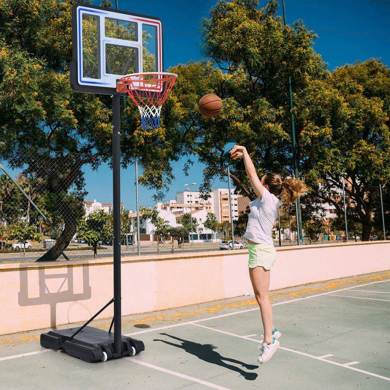 Load image into Gallery viewer, 4.76-10Ft Height Adjustable Portable Basketball Hoop Basketball System, Waterproof, Good Gift for Kid
