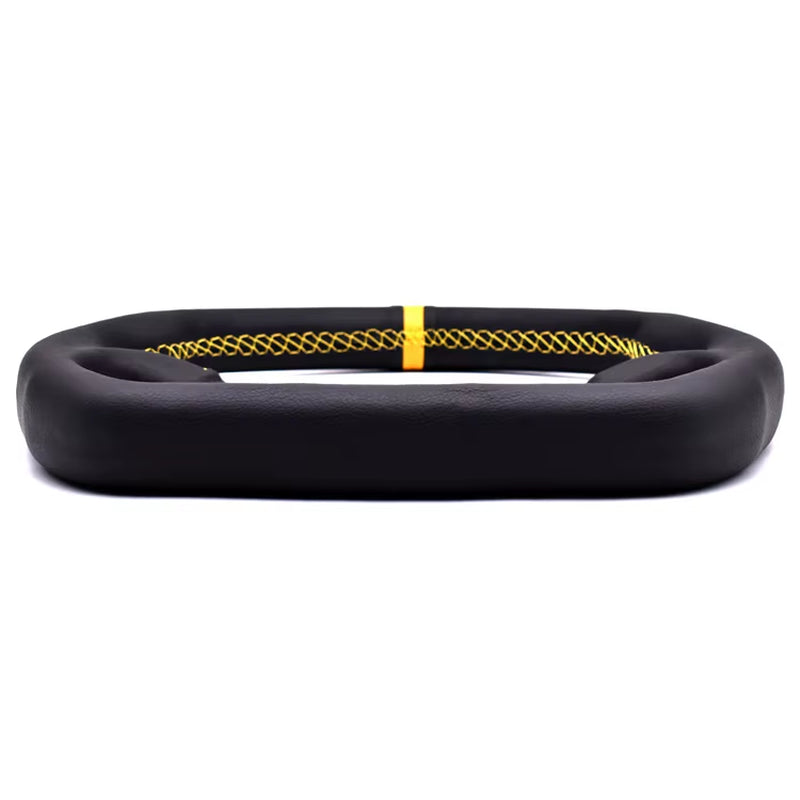 Load image into Gallery viewer, SK CUSTOM Leather D Shape Steering Wheel Hand Layer Universal 330Mm Racing Car Steering Wheel
