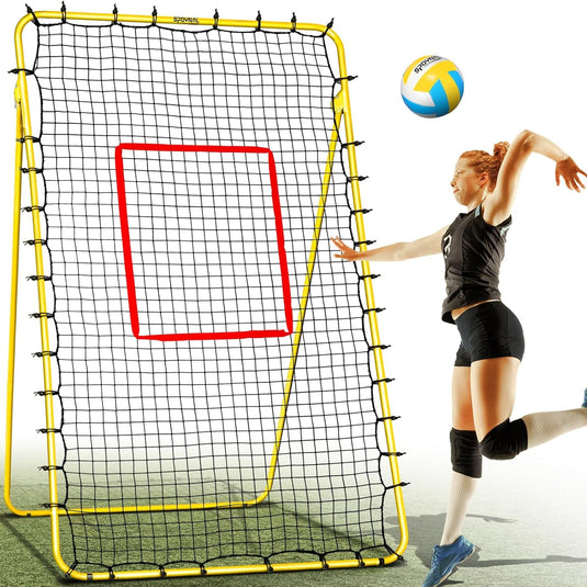 Adjustable 4X7 Ft Volleyball Rebounder Net for Indoor/Outdoor Training