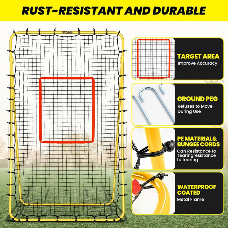 Load image into Gallery viewer, Adjustable 4X7 Ft Volleyball Rebounder Net for Indoor/Outdoor Training
