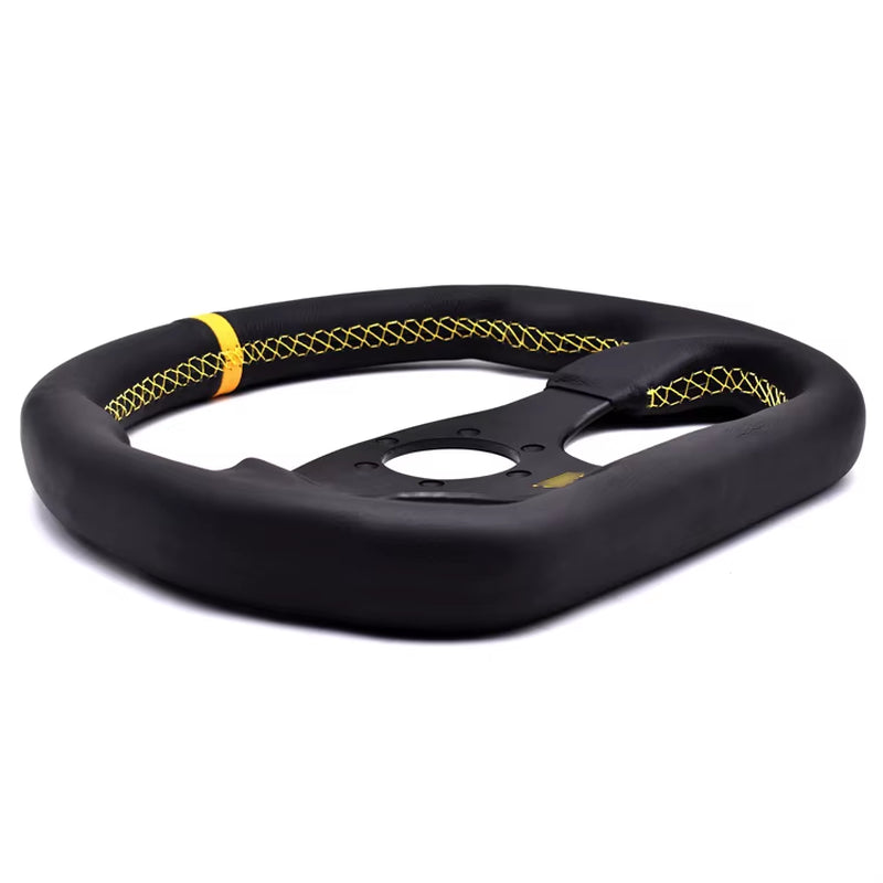 Load image into Gallery viewer, SK CUSTOM Leather D Shape Steering Wheel Hand Layer Universal 330Mm Racing Car Steering Wheel
