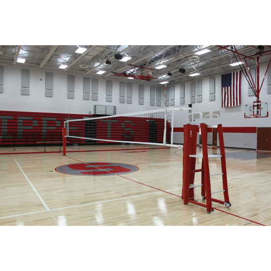 Gared Rallyline Scholastic 3-1/2" OD Telescopic One-Court Volleyball System