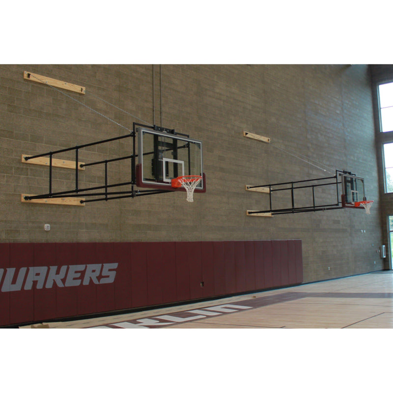 Load image into Gallery viewer, Gared 42&quot; x 72&quot; Four-Point Side-Fold Basketball Wall Mount Package
