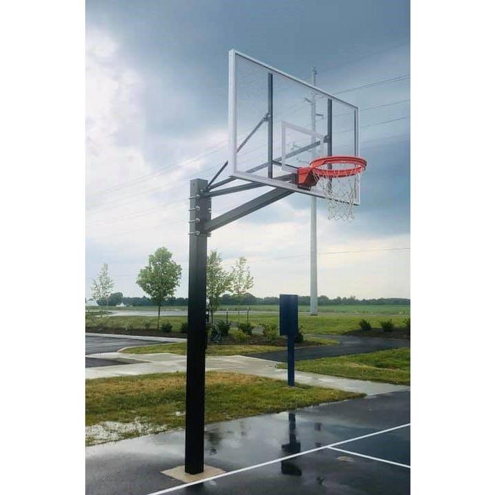 Load image into Gallery viewer, Gared Endurance 6&quot; Square Post 4&#39; Extension Glass Playground Basketball Hoop
