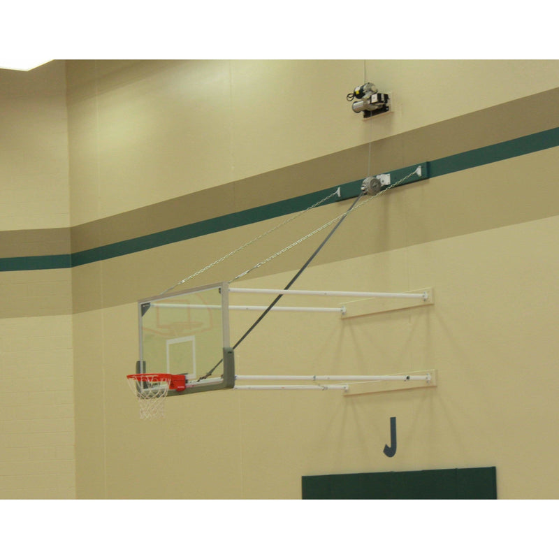 Load image into Gallery viewer, Gared 42&quot; x 72&quot; Four-Point Fold-Up Basketball Wall Mount Package
