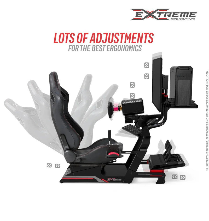 Load image into Gallery viewer, Extreme Simracing SIM RACING COCKPIT XT PREMIUM 3.0 – FULL ACCESSORIES EDITION (BLACK/BLACK)
