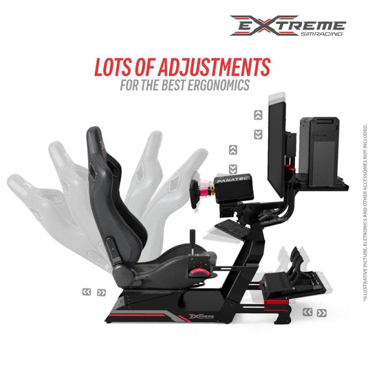Extreme Simracing SIM RACING COCKPIT XT PREMIUM 3.0 – FULL ACCESSORIES EDITION (BLACK/BLACK)